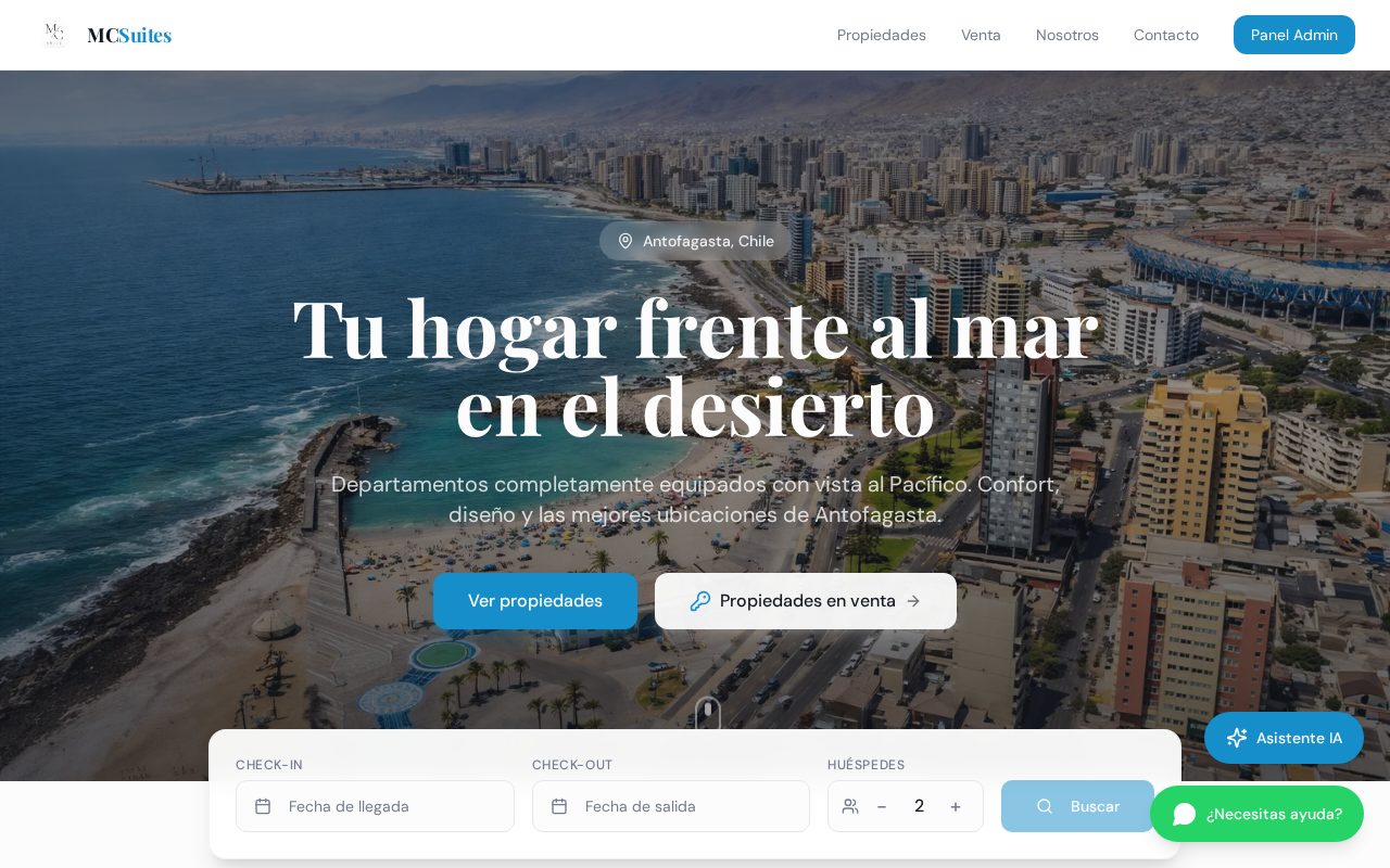MC Suites — Catálogo de alojamientos y búsqueda de reservas